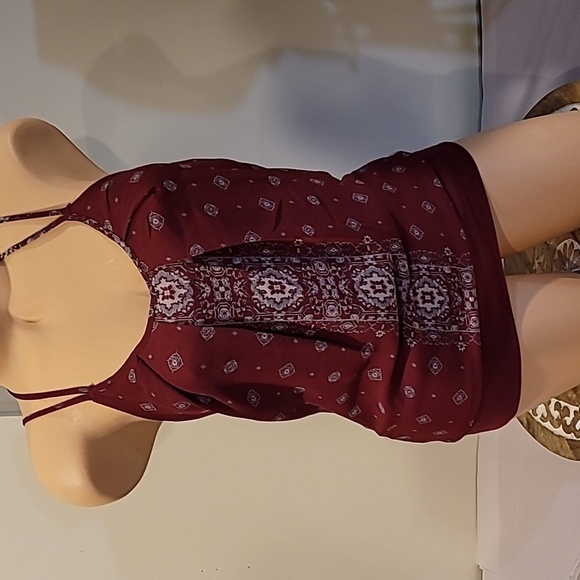 NWT * 2 Maurice Tops Black Top & Red/Maroon Top both wtih Lace Back - Picture 8 of 15